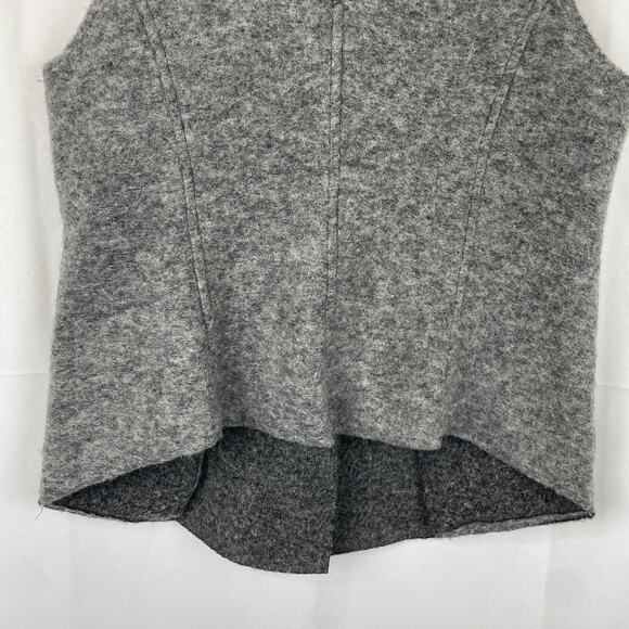 Cut Loose Lapel Collar Wool Vest Made in USA Lava Gray 3985315 Women's Size L - Picture 8 of 10